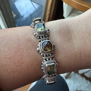 Gemstone Sterling Silver Bracelet